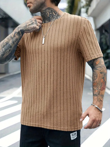 Camiseta de manga corta con cuello redondo de algodón 100% de alta calidad para hombre, talla grande, 260 gramos, peso de tela disponible en diferentes colores - Product Image 3
