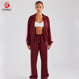 ชุดวอร์มลำลองคุณภาพสูงสำหรับผู้หญิง พรีเมียมซิป รับผลิตตามแบบและโลโก้ บริการ OEM ลายเรียบสำหรับฤดูหนาว 2025 - Product Image 2