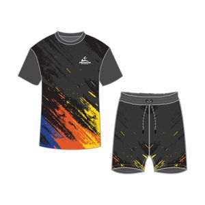 Conjuntos de Dos Piezas Casuales de Camiseta de Manga Corta y Pantalones Cortos con Estampado Gráfico en Degradado para Hombre, Ropa Deportiva Sublimada - Product Image 1