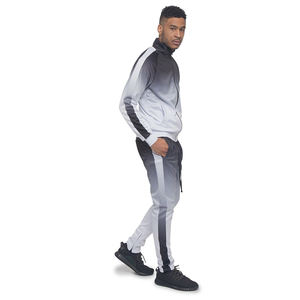 Pantalon et veste de couleur dégradée ombrée pour hommes vente en gros sur mesure ensemble de survêtement 2 pièces à col montant personnalisation de survêtement - Product Image 1