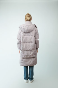 Women Long Puffer <b>Coat</b> <b>Winter</b> Warm Hooded Jacket Long Sleeve Parka Full Length Down <b>Coats</b> With Zip Bomber Outwear Jackets - Product Image 6