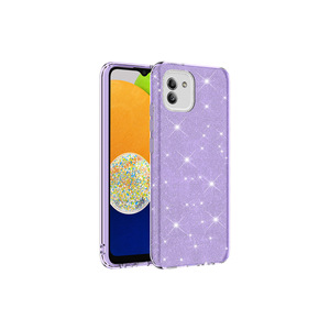 Coque en silicone à paillettes pour Samsung Galaxy A03 - Coque arrière en TPU argentée - Product Image 2