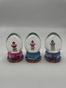 New Hot Sale Miniature Glass Snow Globe with Lighthouse - Marine Theme Ocean Decor Home <strong>Desk</strong> Decor Gift - Product Image 4