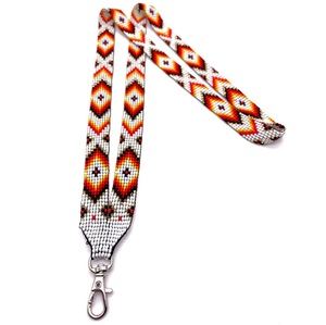 Cordones de correa para el cuello con cuentas hechos a mano para profesores, cordones de cuentas de semillas decorativas para identificación y llaves, se aceptan personalizaciones - Product Image 3