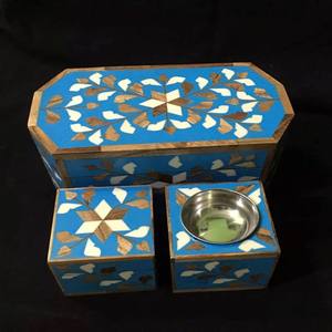 LAMETIERARTZ - Juego de Cajas de Madera para Incienso con Incrustaciones de Madreperla, Quemador de Incienso Pequeño, Cajas Pequeñas de Muchos Colores, para Joyería - Product Image 6