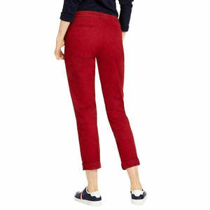 Pantaloni da donna Tommy Hilfiger a gamba dritta con cerniera, Rossi, Taglia 14 - Traspiranti, Formali, con Bottoni Decorati, Vita Elastica Media - Product Image 2