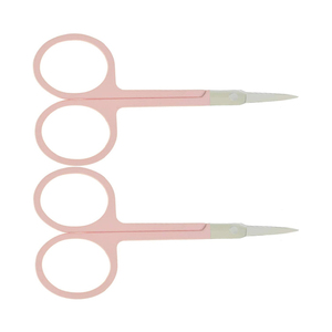 Juego de 2 piezas de maquillaje rosa y tijeras, cutículas de cejas y herramientas de depilación facial, tijeras de manicura - Product Image 2