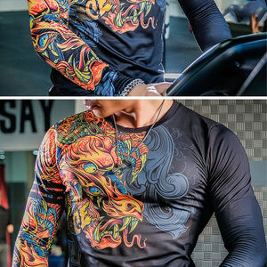 Nouveau design 2026 meilleure qualité Rash Guard quantité minimale de commande bas vente en gros contraste couleur hommes pleine manches Spandex/Polyester - Product Image 5