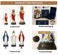 Statuette de Jésus Bébé dans la Crèche en Résine, Statue Religieuse Catholique pour la Maison, l'Église, le Bureau, Décoration de Noël et de Pâques