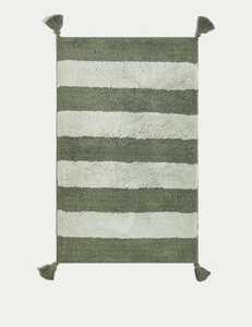 Tapis de bain en coton lavable fait à la main en Inde pour les salles de bains d'hôtel Tapis de bain élégant conçu pour le confort et la durabilité - Product Image 4