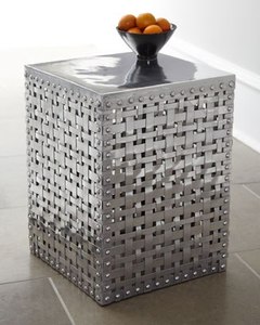 Tabouret de jardin décoratif en métal, fait main, durable, poli à haute brillance, avec motifs en relief, pour intérieur et extérieur - Product Image 4