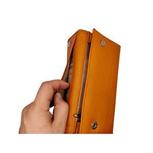 Cartera de cuero larga para mujer, RFID bolso de mano, bolso de moda de cuero genuino, logotipo personalizado disponible, cartera móvil de alta calidad - Product Image 6