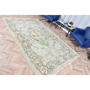 Grand tapis turc de 5,5 x 8,9 pieds, tapis vintage, tapis marocain vert - Product Image 3