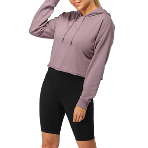 Sweat à capuche en coton personnalisable pour femmes avec col personnalisé et jogging à manches longues Sweatshirts à capuche et sweatshirts pour femmes - Product Image 2