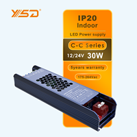 Alimentation LED à tension constante YSD IP20 avec réglage de la luminosité, 12V/24V/48V, 36W, 100W, 500W, pour usage intérieur