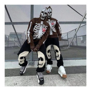 กางเกงวอร์มผู้ชายผ้าฝ้าย100% วินเทจซักกรดมีเชือกผูก - Product Image 2