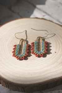 Boho ต่างหูลูกปัดด้วยการออกแบบสีฟ้าครามแอนดี้ cascading Fringe, เครื่องประดับของขวัญที่ไม่ซ้ำกัน - Product Image 5