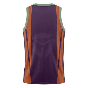 Maillot de basket-ball élégant pour hommes, tissu léger et respirant, coupe confortable, design sans manches pour l'entraînement - Product Image 3
