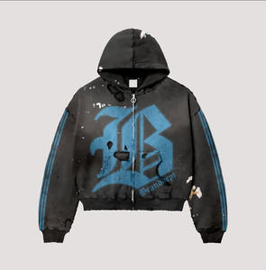 Dernière conception de sweat à capuche en molleton de coton 400 Gsm de haute qualité avec sweats à capuche de sérigraphie respirants pour hommes - Product Image 5