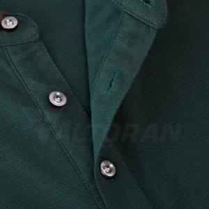 เสื้อโปโลผ้าฝ้ายลายพื้นแบบ100% ใส่สบายของผู้ชายเสื้อถักโอเวอร์ไซส์ระบายอากาศฉลากตามต้องการ - Product Image 2