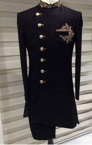 NEW TRENDY & STYLISH EMBROIDERY on BLACK SHERWANI DRESS & ALSO MATCHING SHOE WITH DRESS for PARTY-WEAR/WEDDING @2023 - Product Image 2