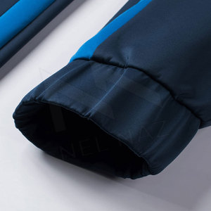 Conjunto de 2 piezas con estampado de logotipo personalizado para hombre, chándal con capucha informal de alta resistencia, Material de algodón y poliéster transpirable para uso en el gimnasio - Product Image 3