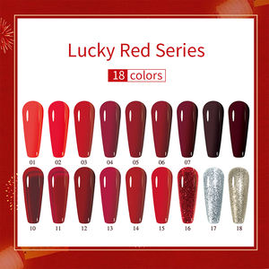ZRKGEL 18 Couleurs de vernis à ongles gel <span class=keywords><strong>rouge</strong></span> vin pur, paillettes, collection de gel UV, fabricant d'usine, vente en gros, <span class=keywords><strong>manucure</strong></span> de fête, mariage - Product Image 1