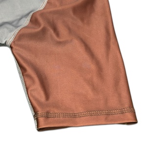Rashguard de compression respirant à manches longues pour homme, gris et marron, à blocs de couleur, imprimé Jiu-Jitsu, séchage rapide, arts martiaux No-Gi - Product Image 4