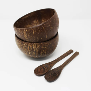 Bol et cuillère à noix de coco Coquilles de noix de coco écologiques Produits fabriqués à partir de bols de noix de coco vietnamiens Vente en gros - Product Image 3