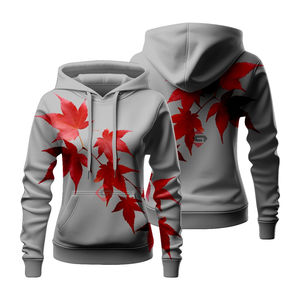 Nouveau Produit en Couleur Unie Imprimé Tricoté Sublimation Femmes Hoodies Chandail Conception Unisexe Pull Avec Poche Femmes Hoodies - Product Image 6