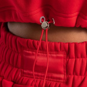 เสื้อครอปมีฮู้ดผู้หญิงเสื้อครอปโอเวอร์ไซส์แบบลำลอง - Product Image 6