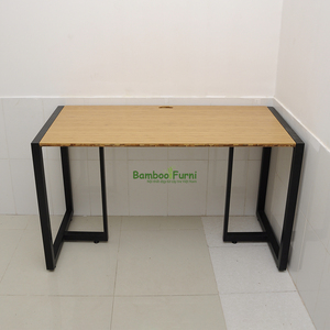 BambooFurni Minimalist Bamboo Wood Commercial <b>Work</b> <b>Desk</b> 120x60x75cm Freestanding Simple Design - Product Image 3
