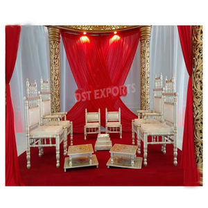 ชุดเก้าอี้ไม้สไตล์ฮินดูสำหรับงานแต่งงานเก้าอี้ mandap สำหรับพิธีแต่งงาน - Product Image 5