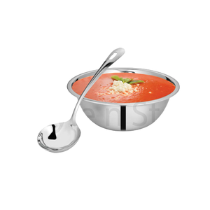 Tazón de mezcla de acero inoxidable con 2 juegos de servidores Juego de servicio de comedor 2 uds Juego de gran tamaño de alta calidad a la venta 2024 - Product Image 4