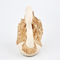 Figurine Cygne Moderne en Résine Sculptée, Artisanat Artistique Écologique et Durable pour Table, Maison, Chambre, Bureau, Thanksgiving