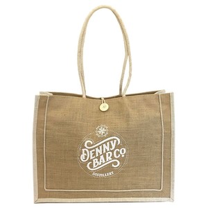 Venta al por mayor personalizado impreso ecológico reutilizable de alta calidad de arpillera yute bolsos laminado patrón de letras para ir de compras - Product Image 3