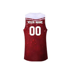 Tenues de basket-ball professionnelles pour hommes, respirantes, 100% polyester, sans manches, anti-froissement, haute qualité, toutes saisons - Product Image 5