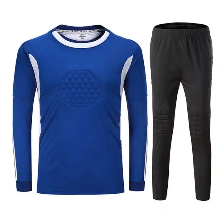 2022 Padded Football Clothing Set Goalkeeper Uniform Kit Jersey Training  Pants Uniformes Portero De Futbol Ropa Arquero Camisas