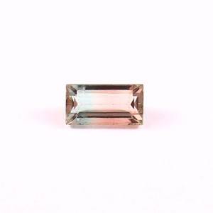 AAA calidad bicolor 0,7 Ct Baguette suelto corte turmalina piedra preciosa natural para la fabricación de joyas - Product Image 1