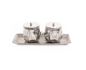 Serveur de dattes de collations en acier inoxydable avec plateau Serveur de chocolats de vaisselle de couleur argent de la meilleure qualité en vrac - Product Image 3