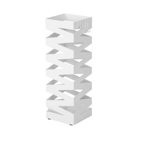 Porte-parapluie moderne en métal blanc carré - Product Image 1