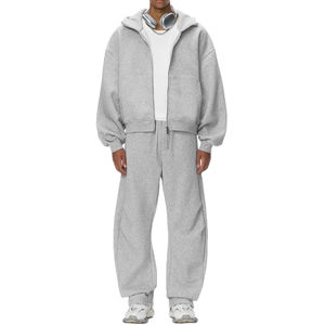 Chándal Informal Unisex de Alta Calidad, Grueso, de 340 g/m², con Hombros Caídos, Estilo Holgado, de Algodón y Felpa - Product Image 1