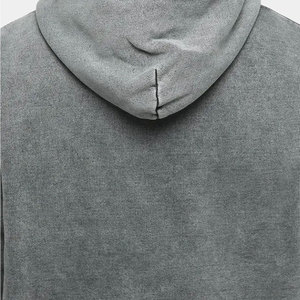 Meilleure vente sweats à capuche délavés à l'acide pour hommes 100% coton Design de haute qualité Motif solide pour Streetwear d'hiver - Product Image 6