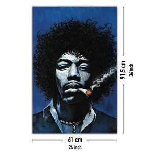 Póster contemporáneo de Jimi Hendrix con diseño de unión en base de lona - Product Image 5