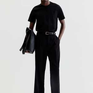 Camiseta de algodón 100% de manga corta con cuello redondo para hombre, diseño en blanco de Color sólido duradero y de secado rápido para uso en exteriores - Product Image 1