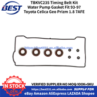 MBSGSW Kit de correa de distribución Junta de bomba de agua para Toyota Corolla Celica Geo Prizm 7AFE 1.8L 1993-1997 TBKWP235 VS50440R TBKVC235