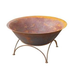 Pozo de fuego de acero Corten con soporte, cuenco de hierro grande con acabado oxidado, suministro de jardín rústico Kadai, barbacoa, fiestas, pozo de fuego al mejor precio - Product Image 1