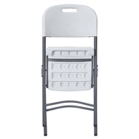 Chaise pliante en plastique robuste, chaise portable blanche moulée par soufflage pour banquets, mariages et événements