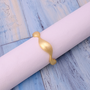 Estilo moderno, diseño de onda lisa, brazalete ajustable chapado en oro, pulseras, pulseras de Material de diseño geométrico liso, brazaletes - Product Image 3