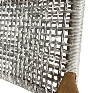 Silla de Comedor Yenny con Respaldo y Detalles de Ratán, Estructura de Madera de Teca, para Hogar y Jardín - Product Image 6